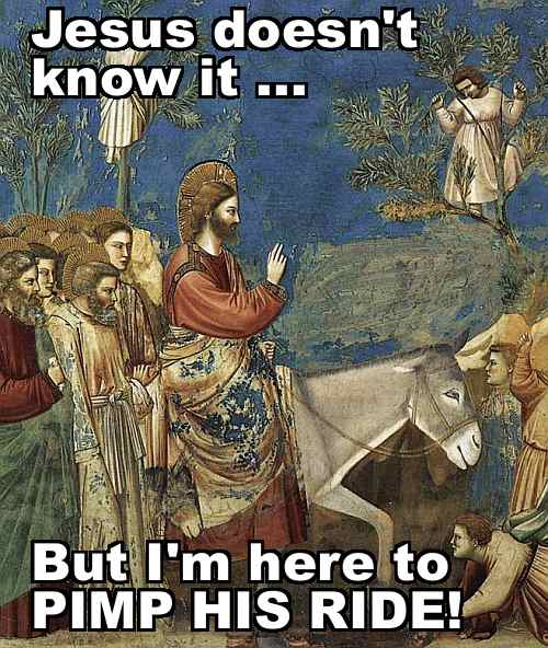 jesus doesn’t know it but i’m here to pimp his ride