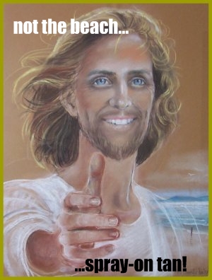not the beach spray-on tan