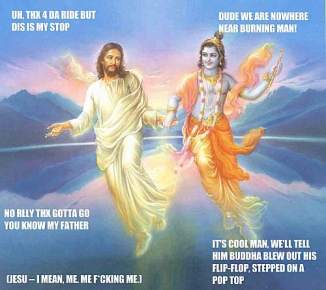 thanks for the ride but dis is my stop. Dude, we are nowhere near Burning Man!