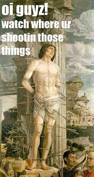 oi guyz! watch where ur shootin those things