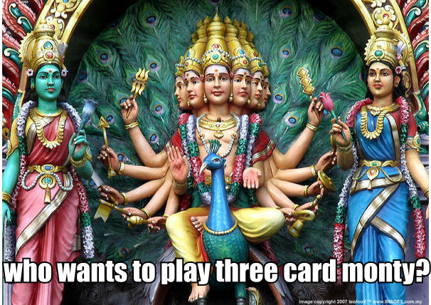 who wants to play three card monty