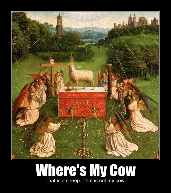 where’s my cow? That is a sheep. That is not my cow.