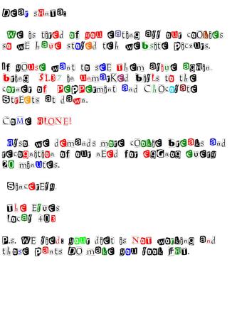 LOLTHEIST ELF RANSOM NOTE