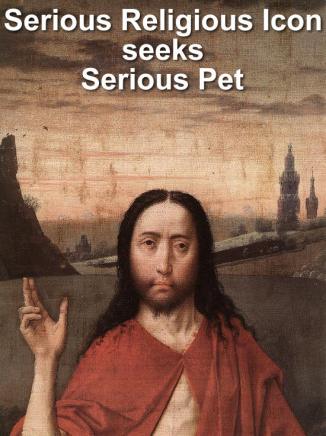 Serious Religious Icon Cat