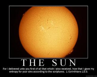 The Sun entropy for your sins