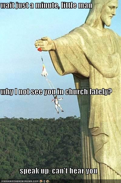 not in church little man