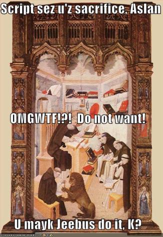 Aslan OMG WTF do not want Jeebus