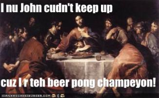 Jebus John beer pong