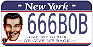 J.R. “Bob” Dobbs license plate