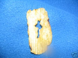 Cross in potato chip.