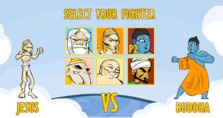 Faith Fighter by Molleindustria is a satirical flash based fighting game.